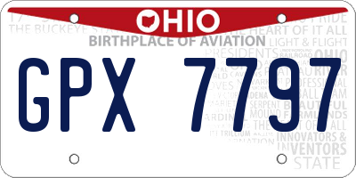 OH license plate GPX7797