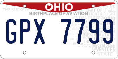 OH license plate GPX7799