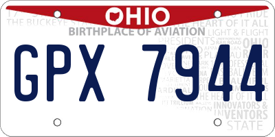 OH license plate GPX7944