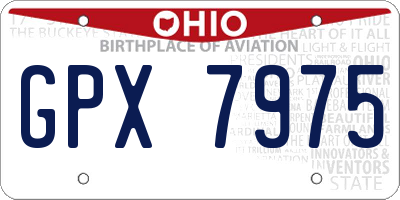 OH license plate GPX7975