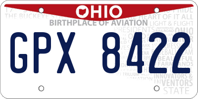 OH license plate GPX8422