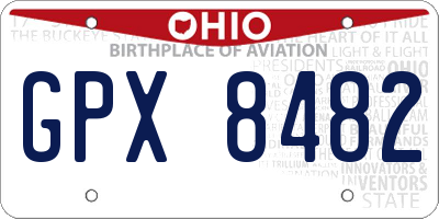 OH license plate GPX8482
