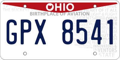 OH license plate GPX8541