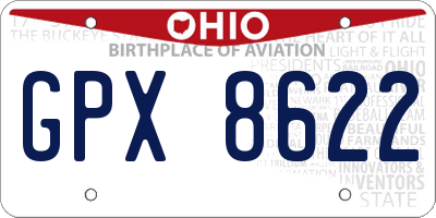 OH license plate GPX8622