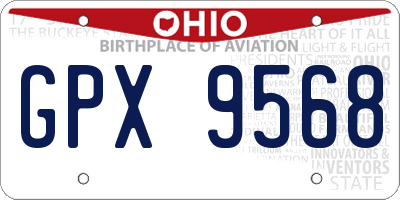 OH license plate GPX9568