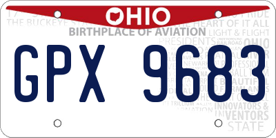 OH license plate GPX9683