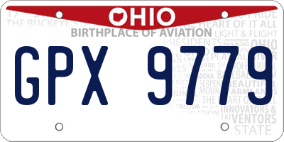 OH license plate GPX9779