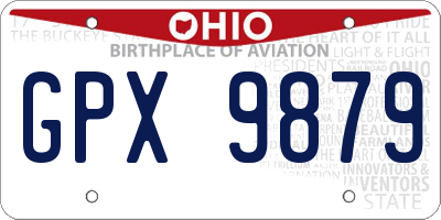 OH license plate GPX9879