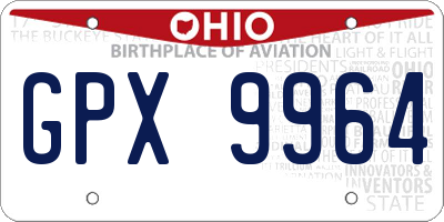 OH license plate GPX9964