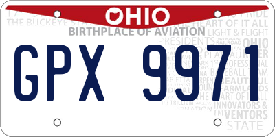 OH license plate GPX9971