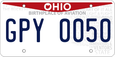 OH license plate GPY0050