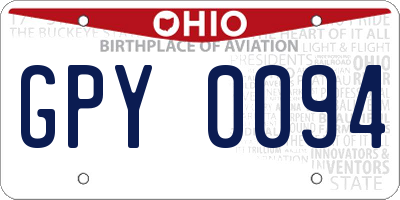 OH license plate GPY0094