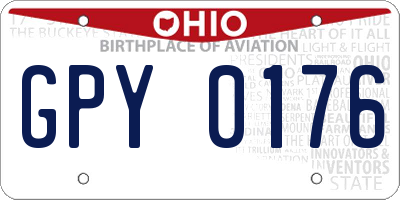 OH license plate GPY0176
