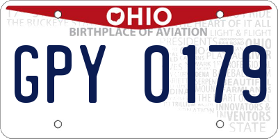 OH license plate GPY0179