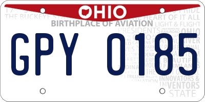 OH license plate GPY0185