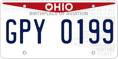 OH license plate GPY0199