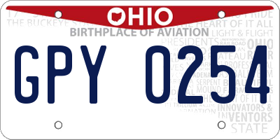 OH license plate GPY0254