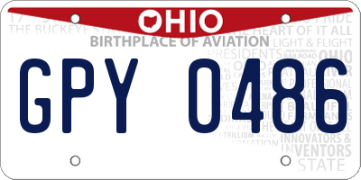 OH license plate GPY0486