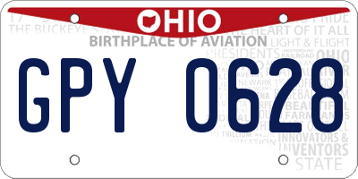 OH license plate GPY0628