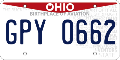 OH license plate GPY0662