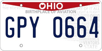OH license plate GPY0664