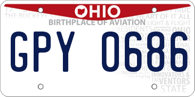 OH license plate GPY0686