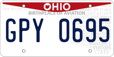 OH license plate GPY0695
