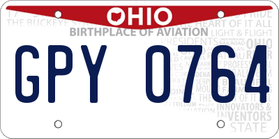 OH license plate GPY0764