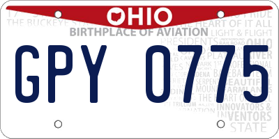 OH license plate GPY0775