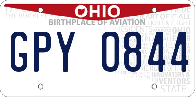 OH license plate GPY0844