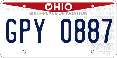 OH license plate GPY0887