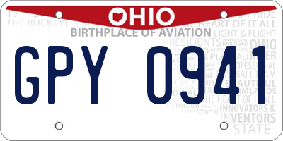 OH license plate GPY0941
