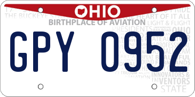 OH license plate GPY0952