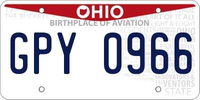 OH license plate GPY0966