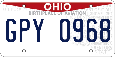 OH license plate GPY0968