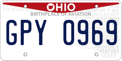 OH license plate GPY0969