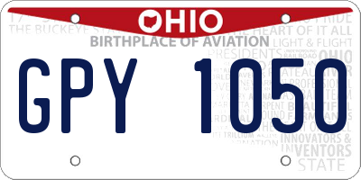 OH license plate GPY1050