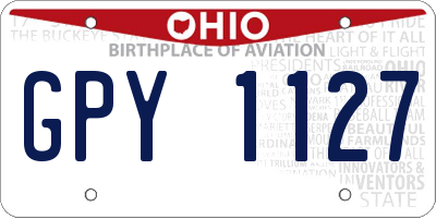OH license plate GPY1127