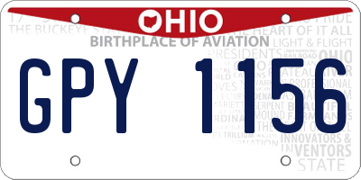 OH license plate GPY1156
