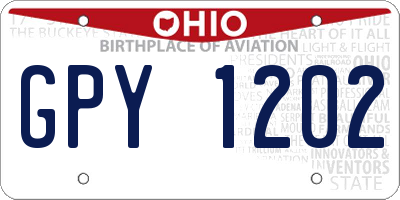OH license plate GPY1202