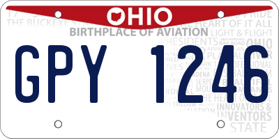 OH license plate GPY1246