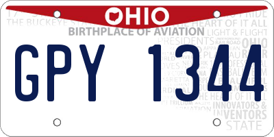 OH license plate GPY1344