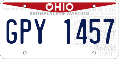 OH license plate GPY1457