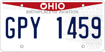 OH license plate GPY1459