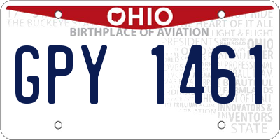 OH license plate GPY1461