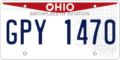 OH license plate GPY1470