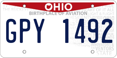 OH license plate GPY1492