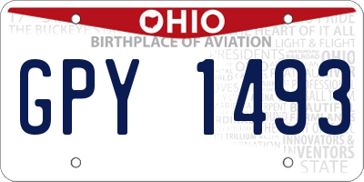OH license plate GPY1493