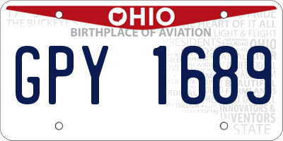 OH license plate GPY1689