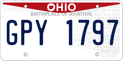 OH license plate GPY1797